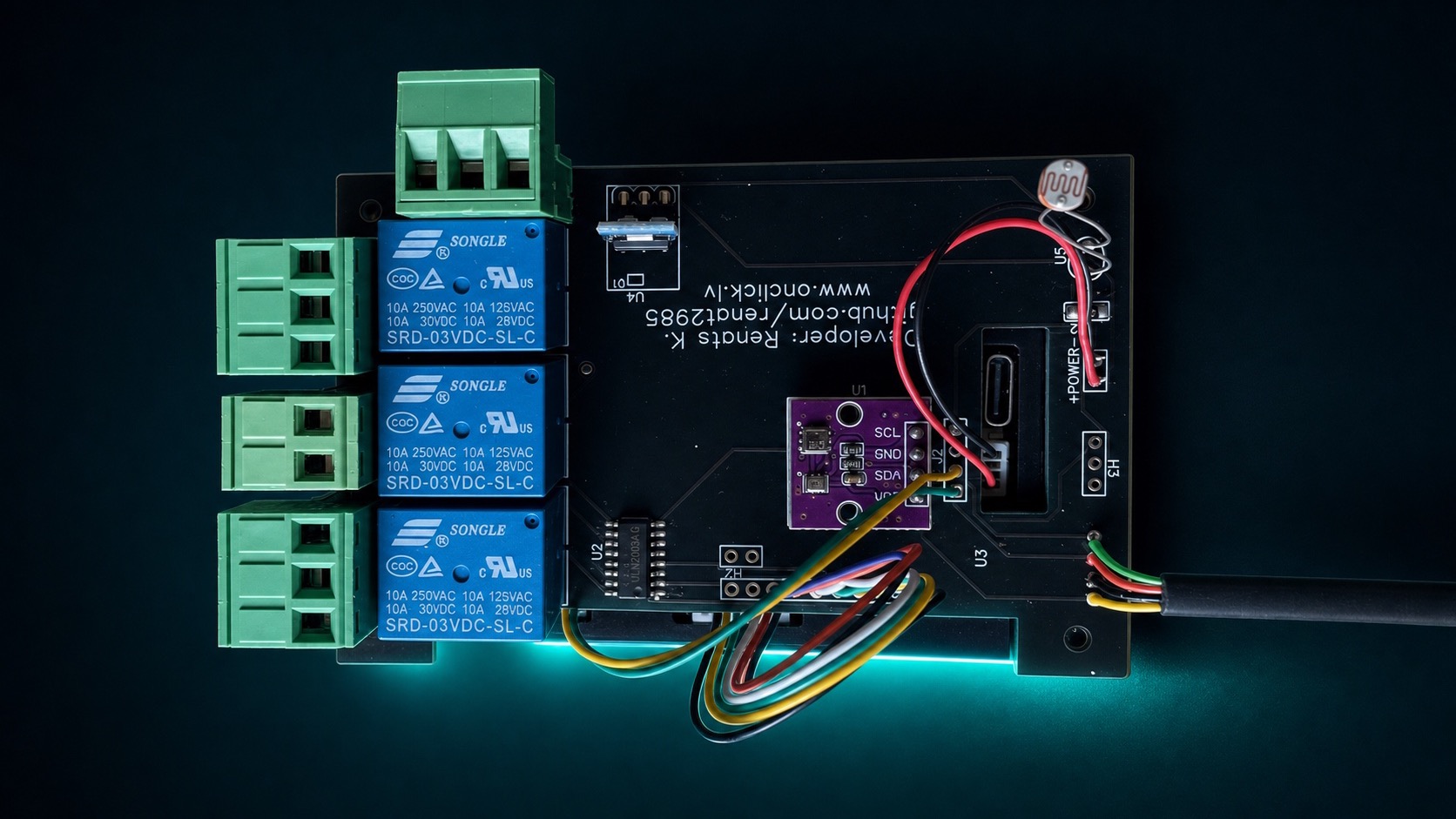 Relay and sensor controller board
